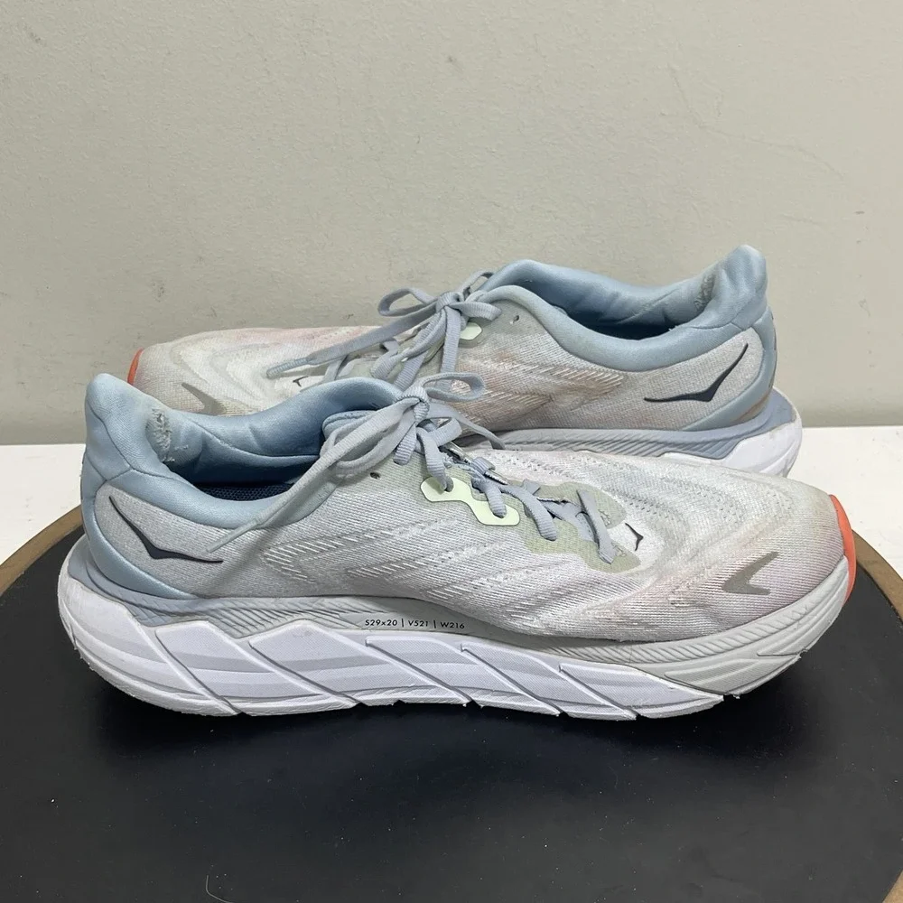 Hoka Arahi 6 Running Shoes Women 10.5 B Stability Blue Peach Sneakers Athleisure